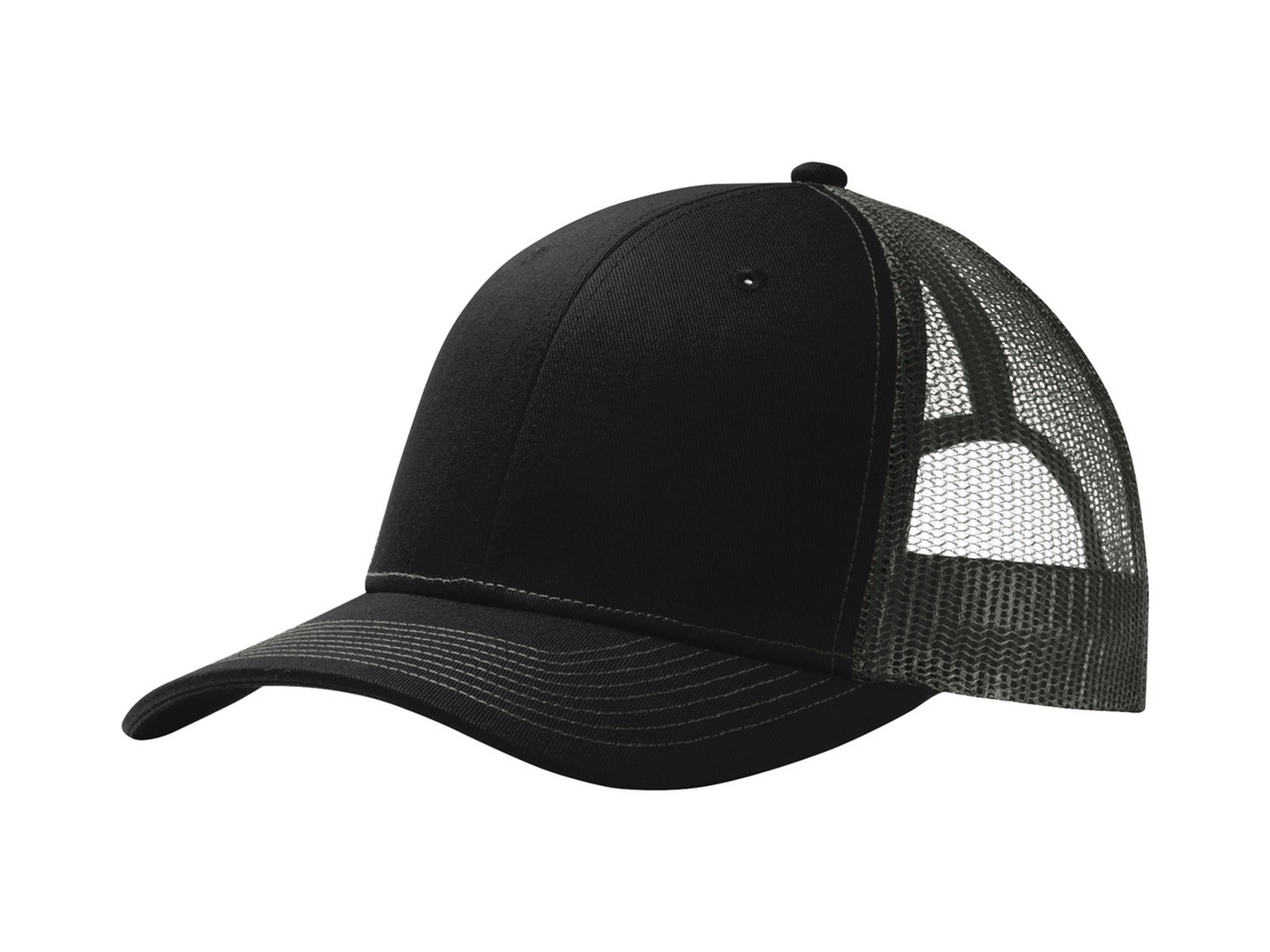 Port Authority C402 Trucker in Black/ Grey Steel
